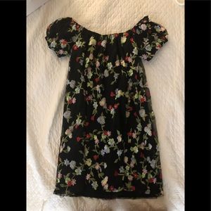 Off the shoulder floral mini dress